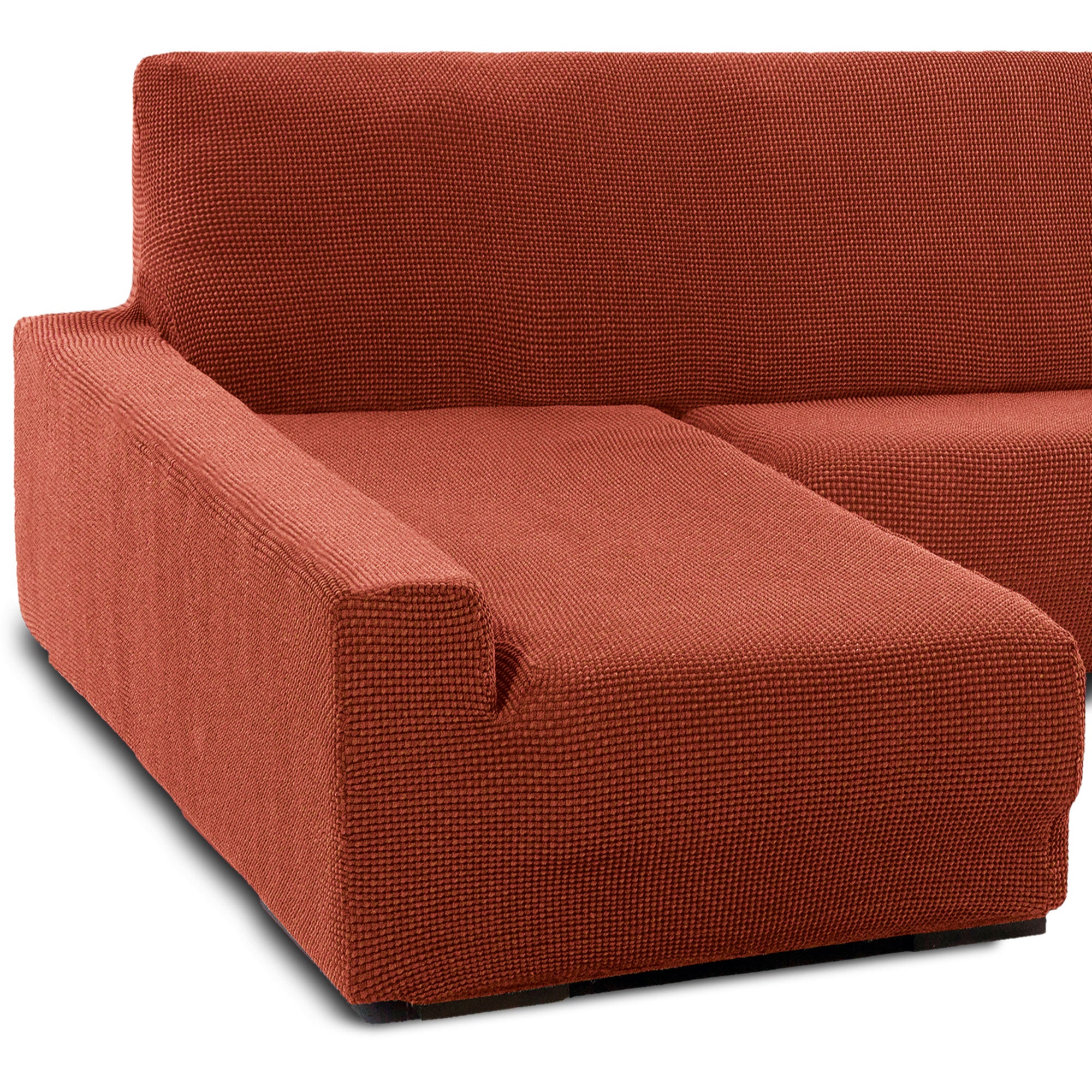 Housse de canapé Glamourantidérapante avec chaise-longue gauche, Beige, 290cm | Leroy Merlin