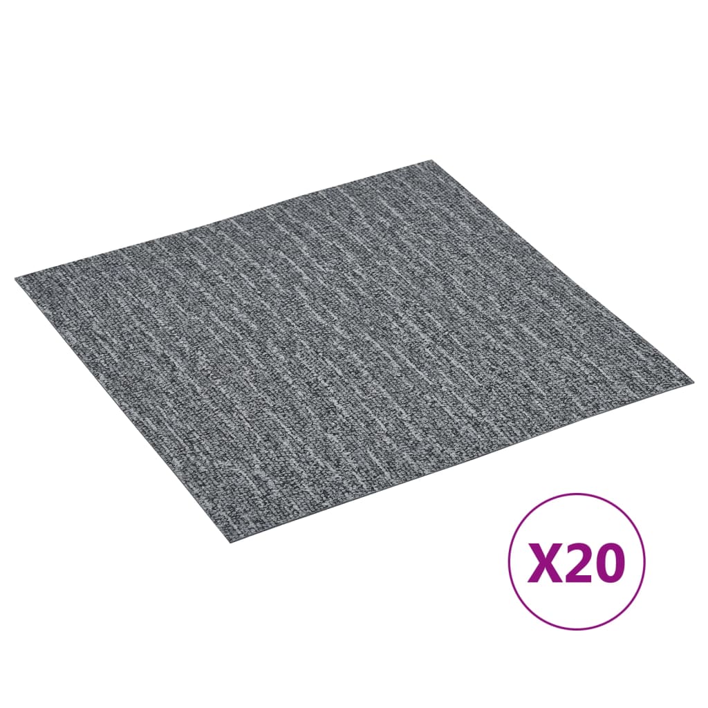 Vidaxl tarimas de suelo autoadhesivas 20 uds pvc gris 1,86 m²