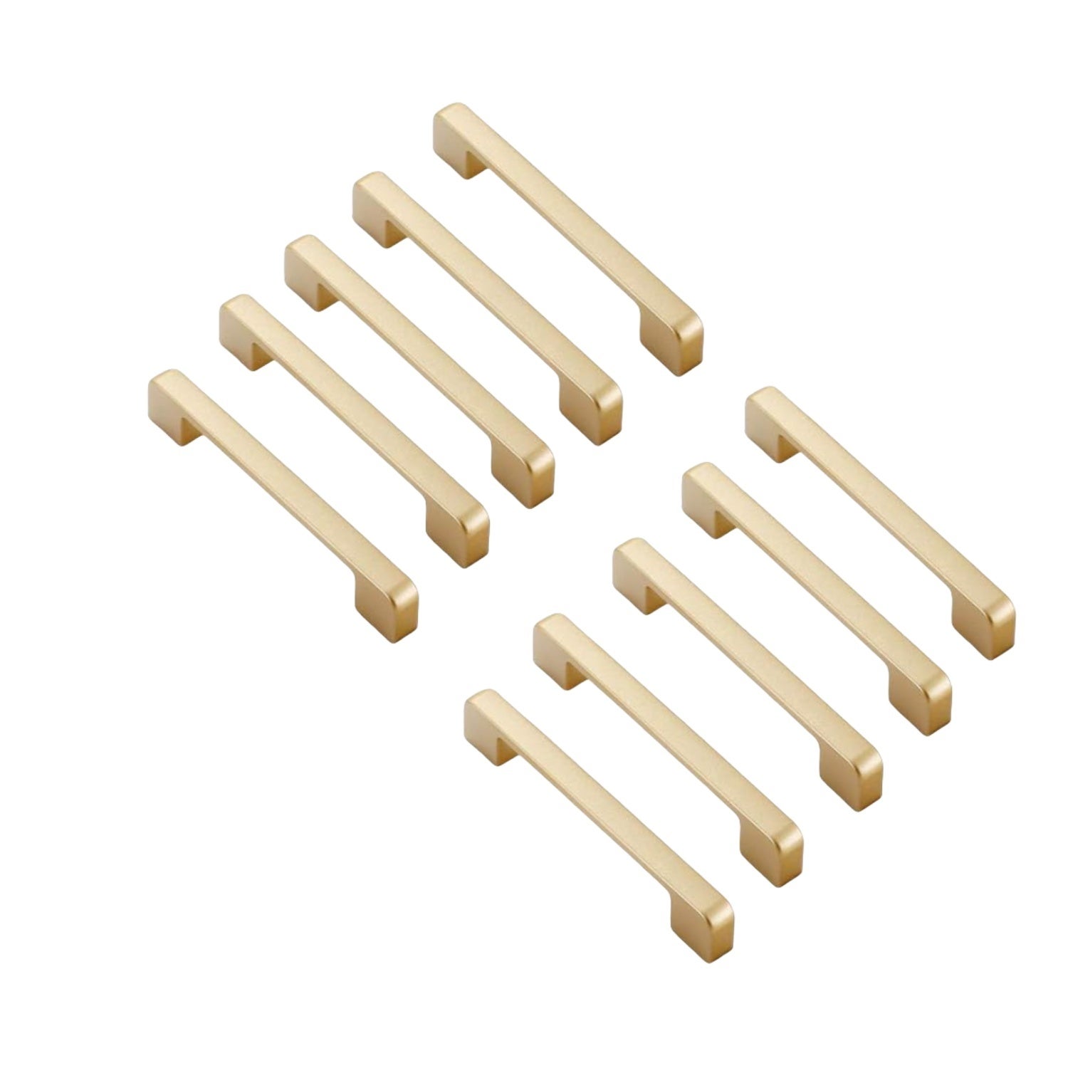 10 Pièces Poignee de Meuble Cuisine Noirdoré 96mm Alliage de Or