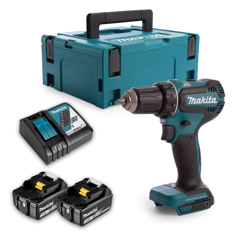 Makita DDF485RFJ Wiertarko-wkrętarka akumulatorowa 18 V / 2x akumulator 3,0 Ah + ładowarka w Makpac