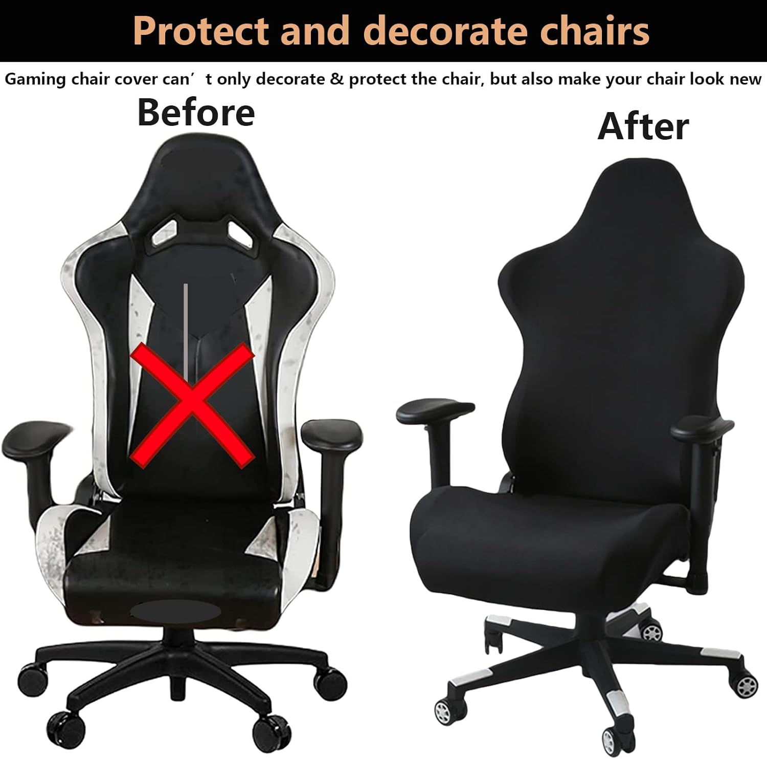 WOMACO - Fundas Para Silla De Oficina Con Estampado, Funda Elástica Para Silla De Computadora, Funda Universal Para Silla De Jefe Moderno Estilo Simplismo (Magnolia, M