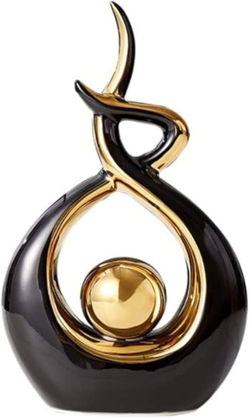 Ceramiczna figura, nowoczesna rzeźba, abstrakcyjna dekoracja artystyczna, dekoracja stołu do salonu, sypialni, jadalni i biura.