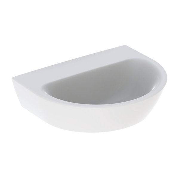 Geberit renova lavabo con enjuague manual, sin agujero para grifo, sin rebosadero, anchura: 45cm, 500.497.01.1, color: blanco