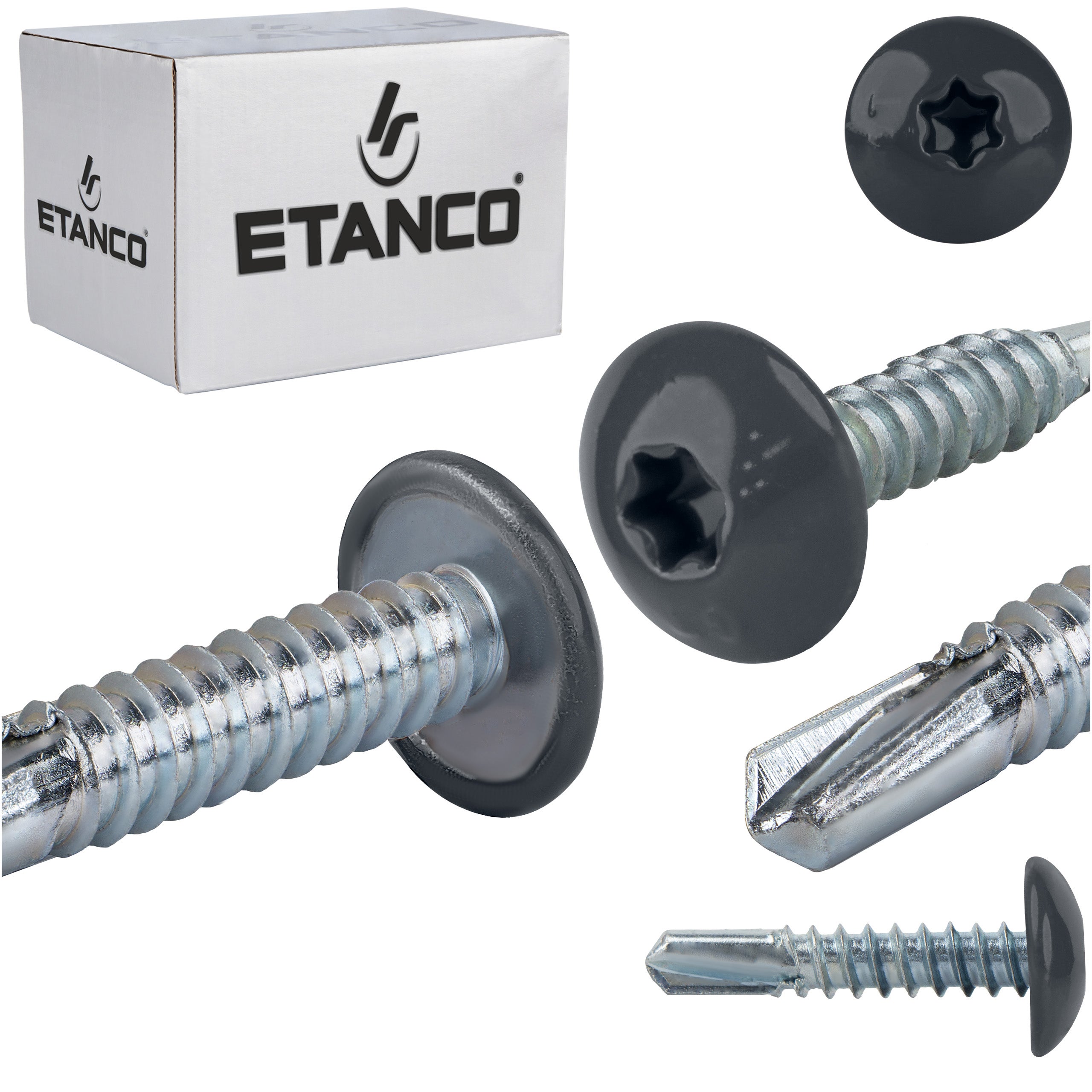Wkręty samowiercące do metalu Etanco GT5 PH 5,5x25 mm RAL 7016 500szt