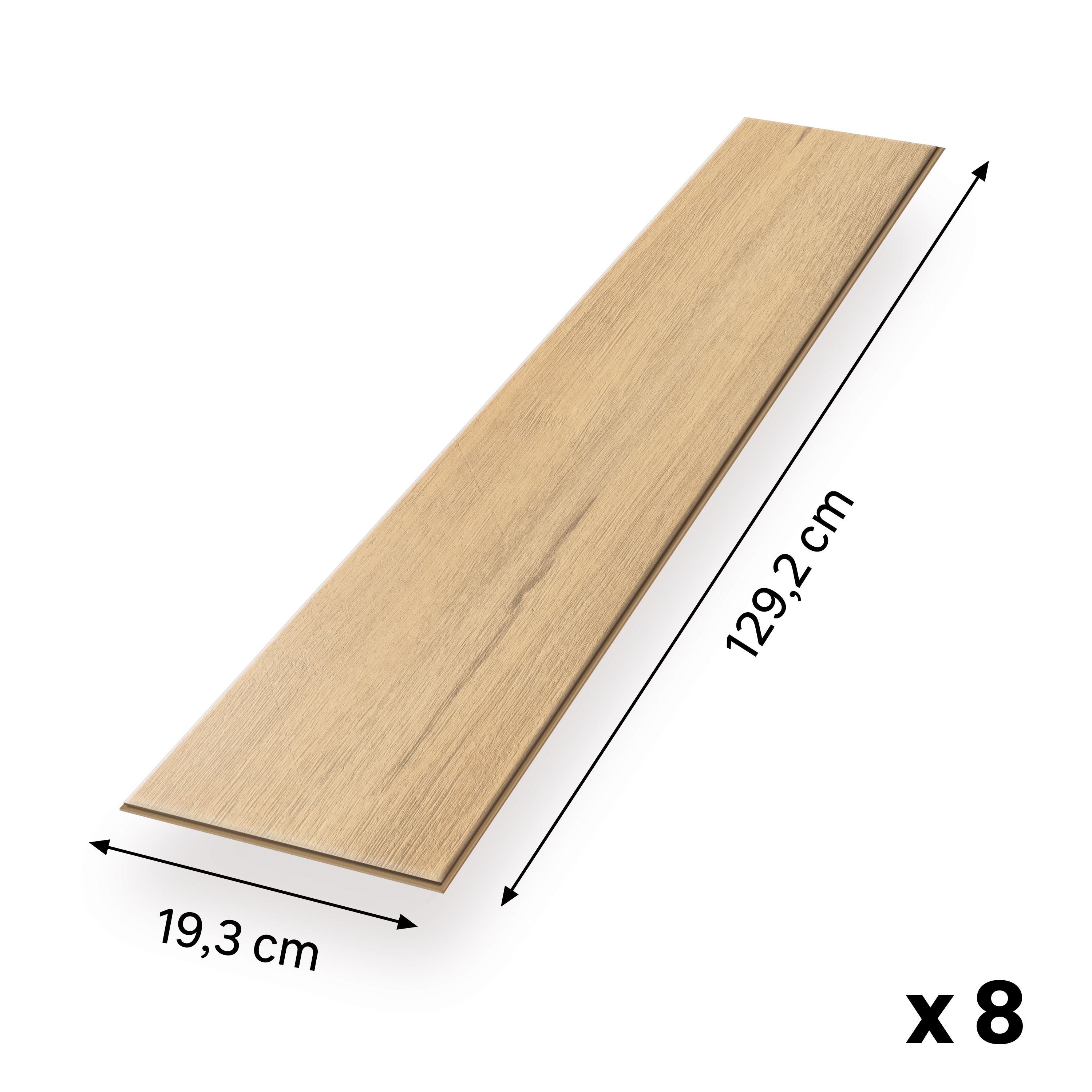 EGGER Sol stratifié NatureSense EL2076 Chêne Loja naturel 1292 x 193 x 8mm - 2