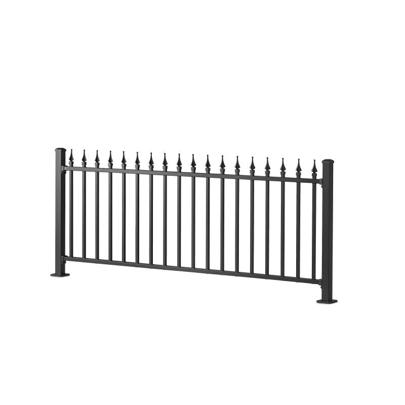 Lot de 4 fixations pour clôture aluminium tradition style ferronnerie Gris - 5