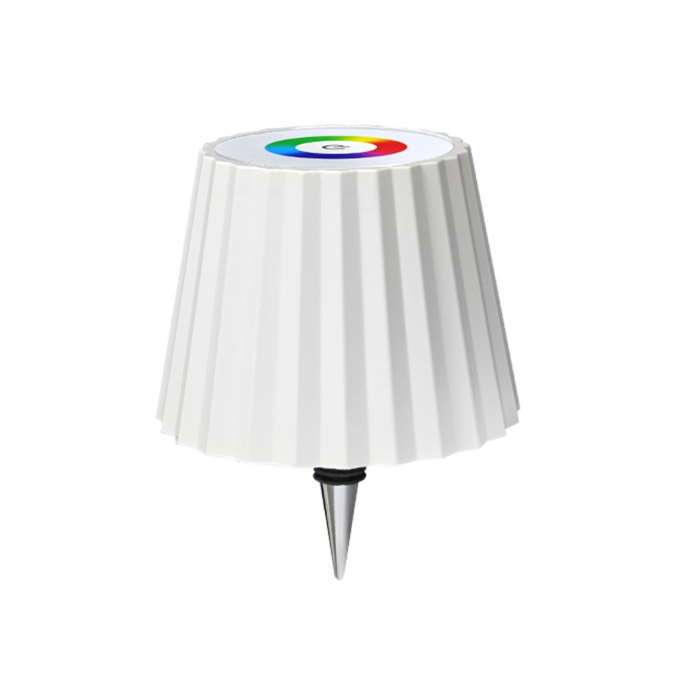 Paskowana dotykowa lampka biurkowa LED, ładowalna lampka biurkowa ze ściemnianiem, biała obudowa - RGBW, 12 * 14 cm