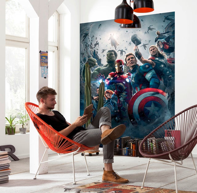 Papier peint panoramique sur papier de Komar - Marvel Avengers-Age-of-Ultron-Movie-Poster - Taille: 184 x 254 cm