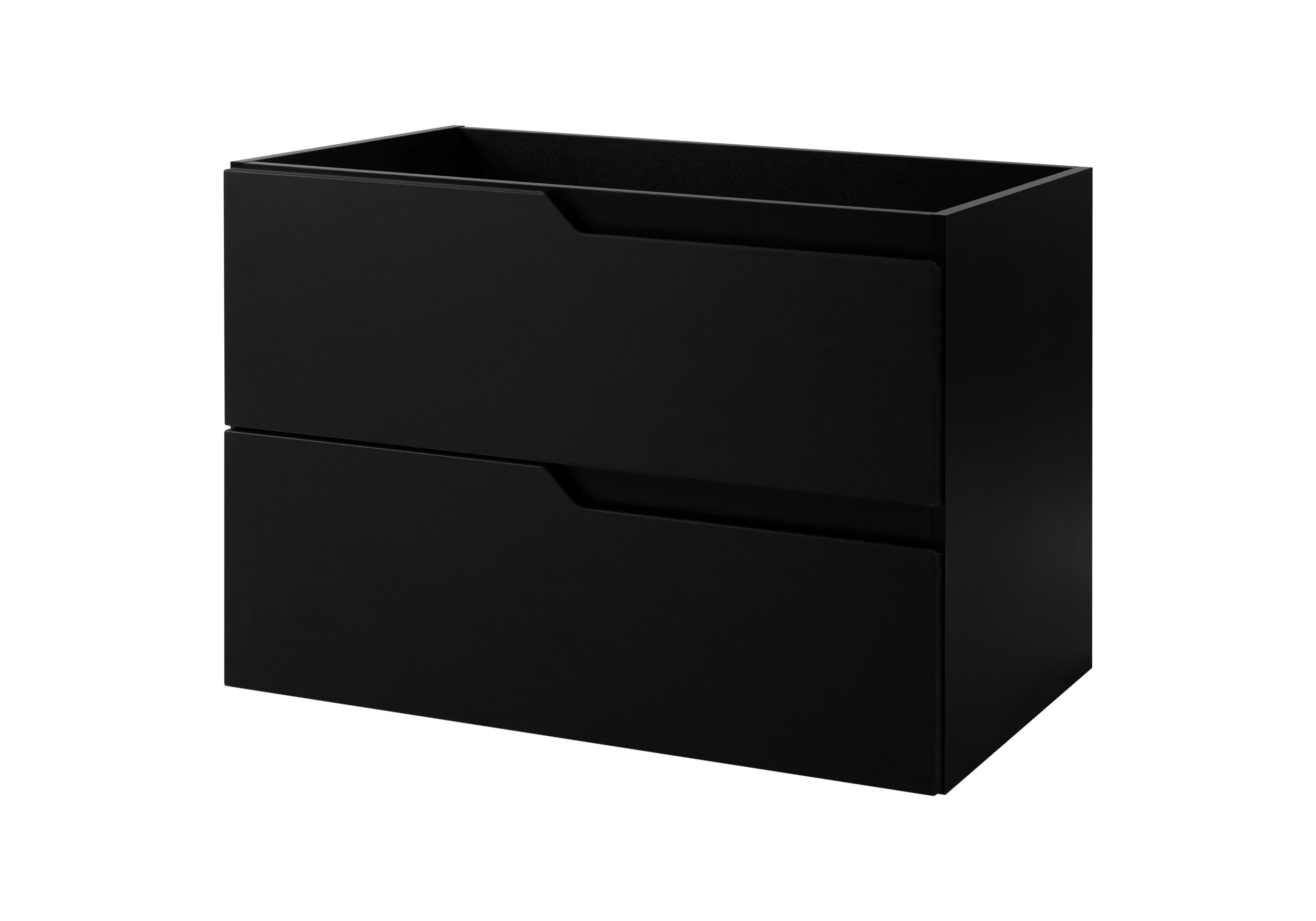 Mueble de lavabo mural para baño, negro, 80 x 57 x 46 cm, sin encimera