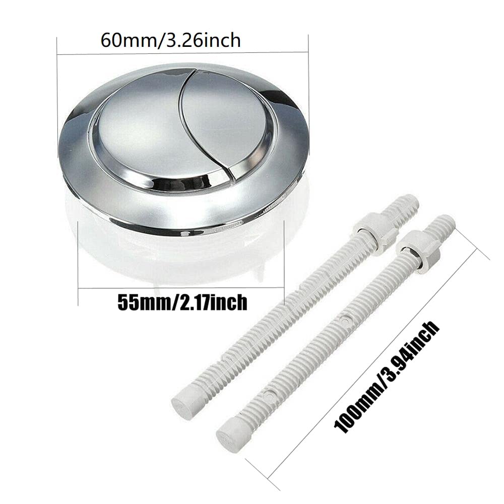 Lot De 2 Boutons Poussoirs Universels Pour Chasse D'eau De Toilettes