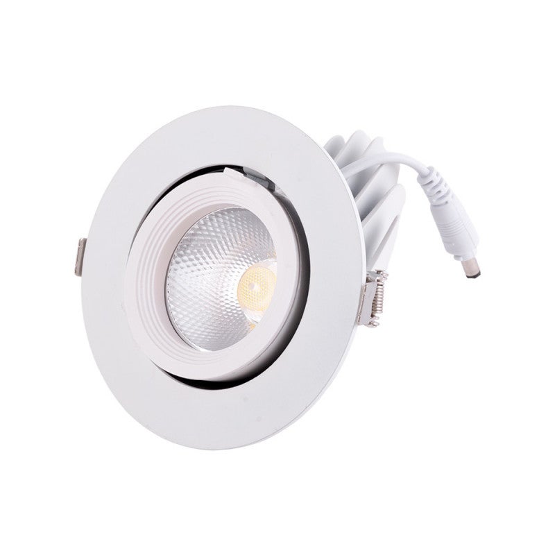 Spot Downlight Led 20w 1900lm 3000ºk Circulaire Orientable 40 000h Ho Cob C Or 20w Ww Leroy 2328