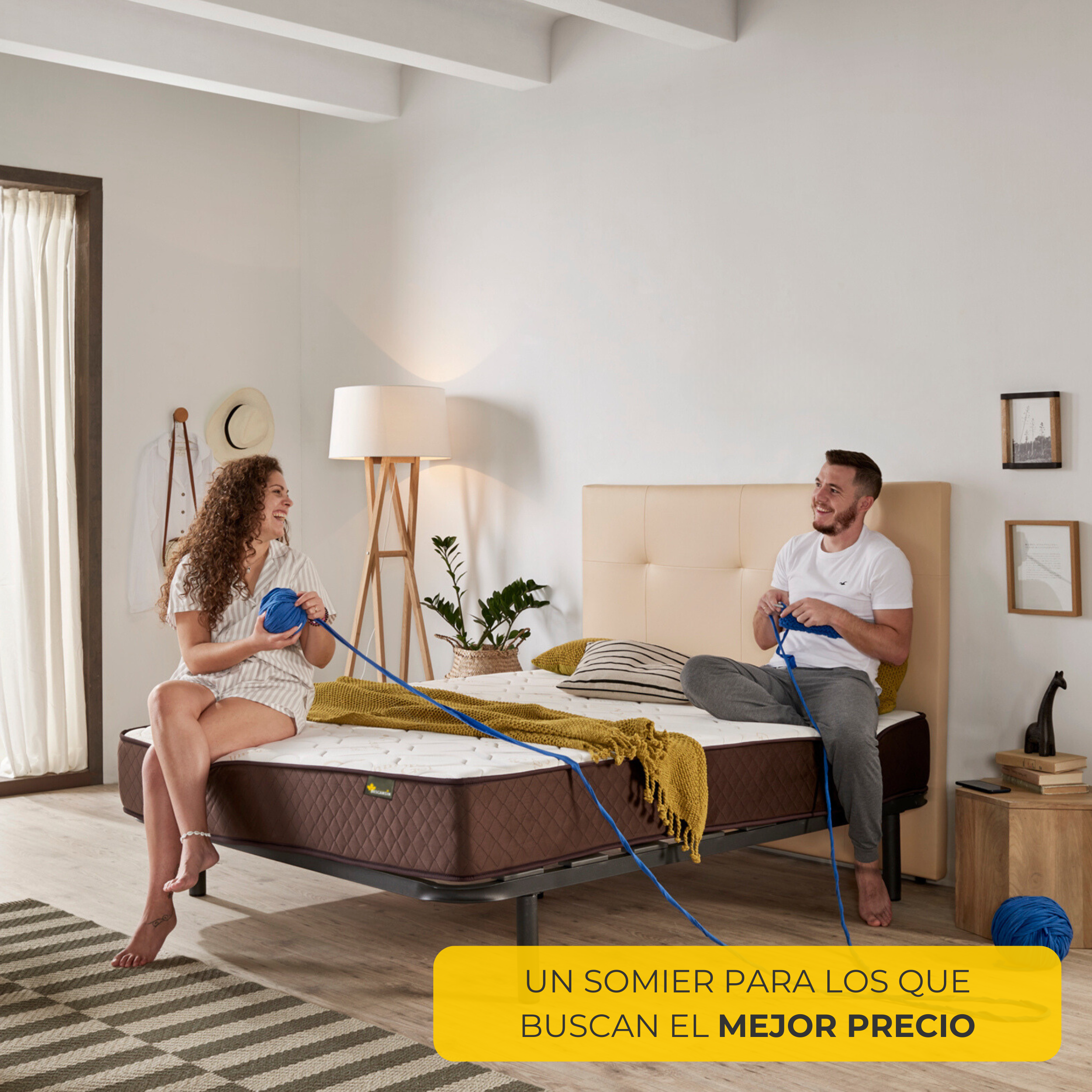 Pack Colchón Descansin + Somier con patas 190x200 | Ideal para Personas con Dolores de Espalda | Alta Firmeza | Silencioso - 7
