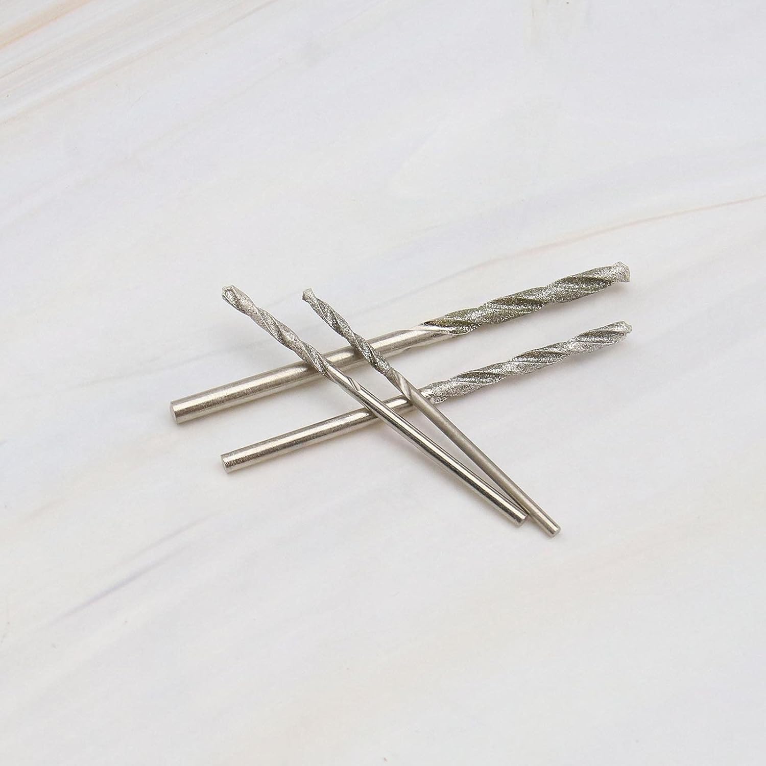8pcs Diamant Foret Hélicoïdal 0.8/1.0/1.2/1.5/1.8/2.0/2.5/3.0mm pour Jade Verre Perle Coquillages Adaptés pour Banc Perceuse Moulin Suspendu - 6