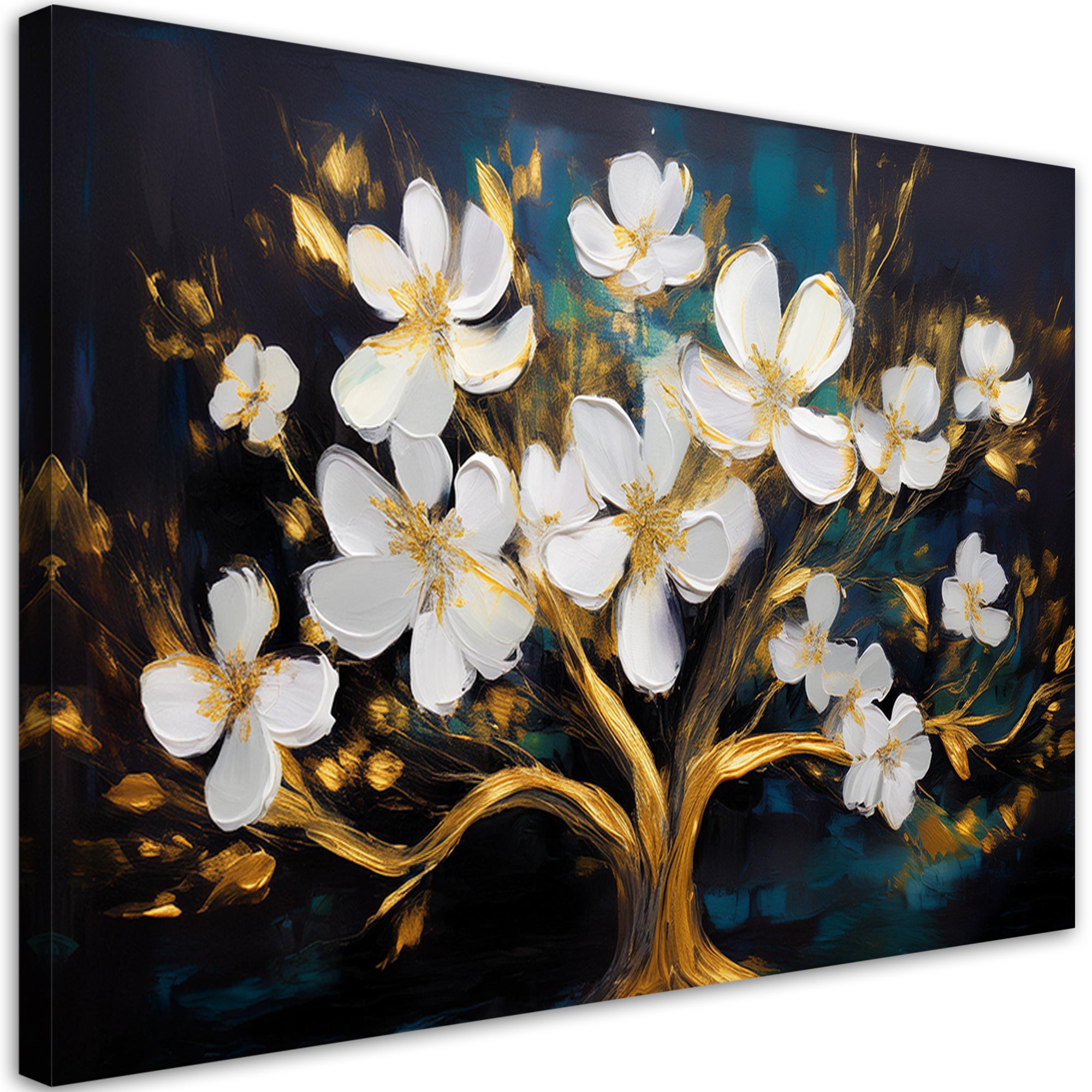 Obraz na płótnie, Drzewo Zycia Glamour Abstrakcja Kwiaty 60x40