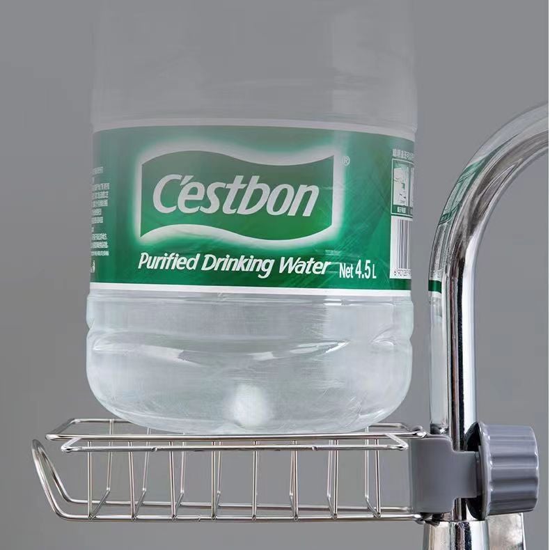 (1 pièce/petit) robinet de cuisine en acier inoxydable support d'évier éponge panier de vidange - 3