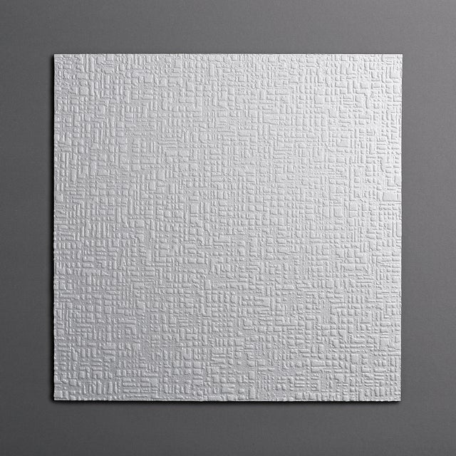 DECOSA Dalle de plafond Bukarest - polystyrène - blanc - effet crépi - 50 x 50 cm - 8 sachets (=16 m2)