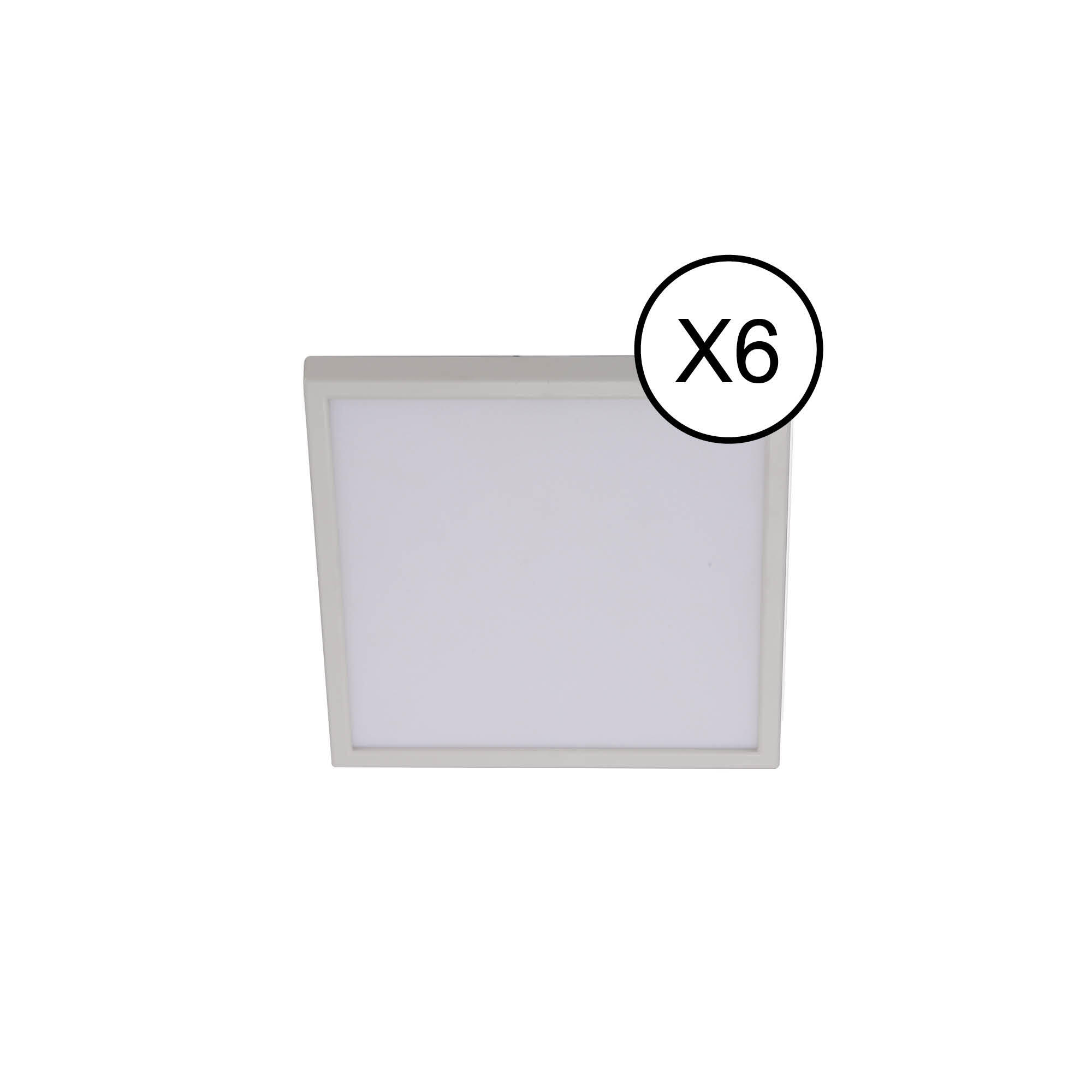 INSPIRE - Zestaw 6 reflektorów LED SANOA M 17,3x17,3 cm - 2000 lm - ściemnianie 50/100% - 2700K/4000K - biały