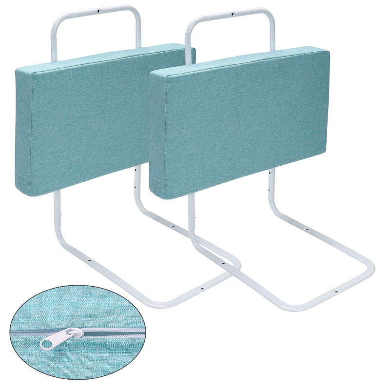 Barrera de seguridad cama niño barandilla de cama bebés protectores con altura ajustable de 5 orificios para camas de niños camas 100 cm verde