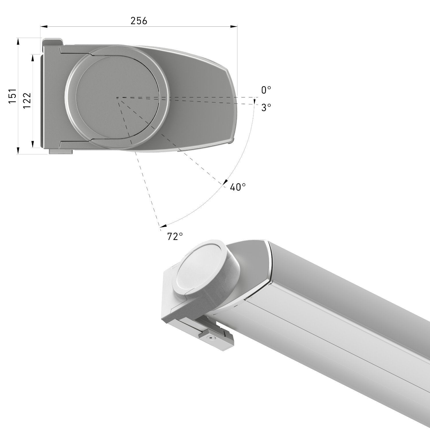 Store Banne Coffre Intégral Solares Motorisé RAL Blanc 3,93 X 3 Dickson® ARDOISE - 2