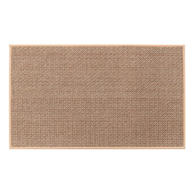 Tapis de Cuisine Antidérapant en Lin Naturel Beige 45×150 cm, Résistant à l'Eau et à l'Huile, Lavable et Confortable