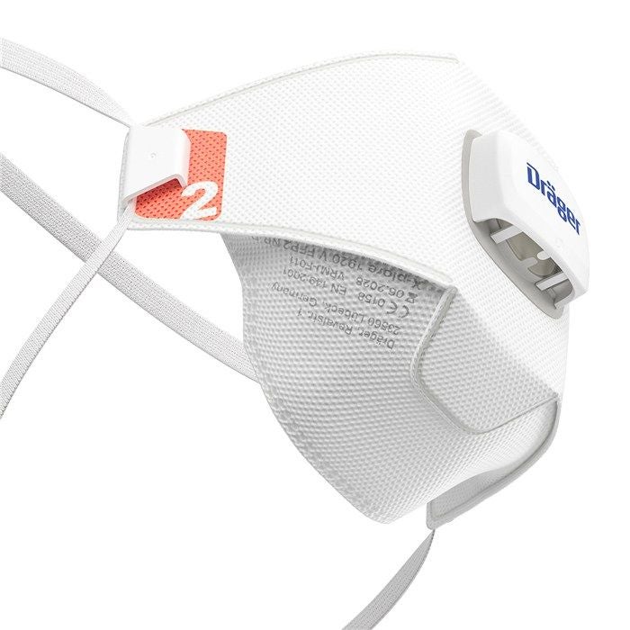 Dräger X-plore 1920 V Masque FFP2 poussière et particules fines, masque de protection avec valve, jetable certifié CE, 10 masques, taille M/L - 3