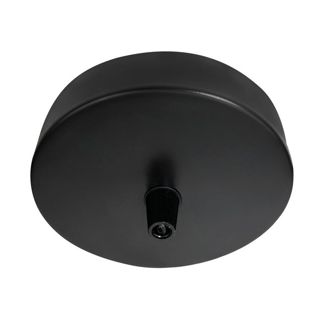 Lot 2 Rosaces Plafond Cache Fil - Auvent Métal Noir Pour Lustre Et Lampe - Salon Cuisine Couloir