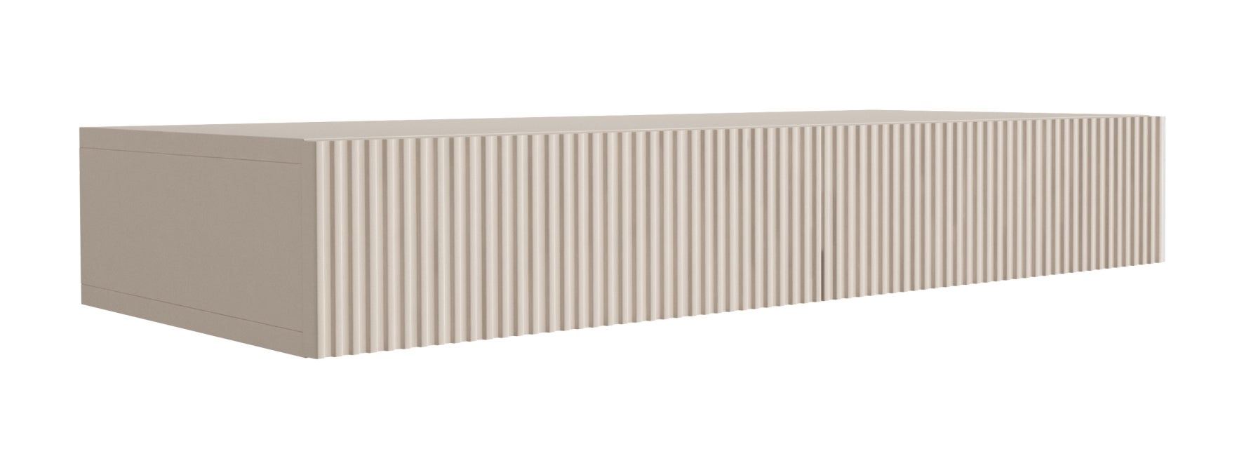 Toaletka z dwiema szufladami, front ryflowany, kaszmir, 100 x 40 x 16 cm