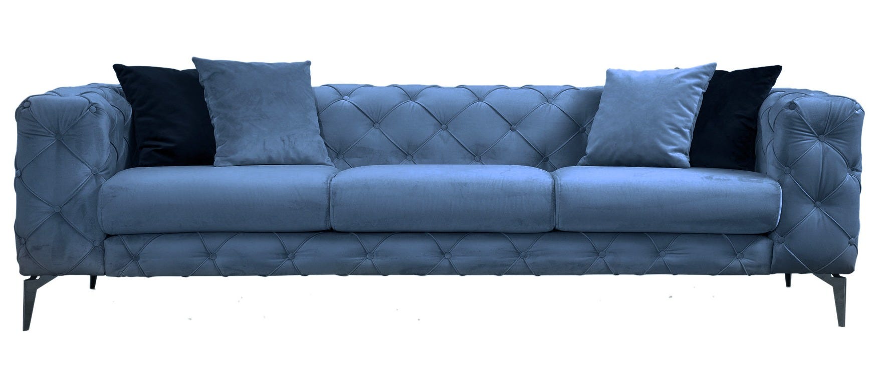 Chaise Longue Moderne Dossier Réglable Convertible Capitonné En Velours Bleu Azur Aberdeen 87340094 Chaise Longue Moderne Dossier Réglable Convertible Capitonné En Velours Bleu Azur Aberdeen 87340094