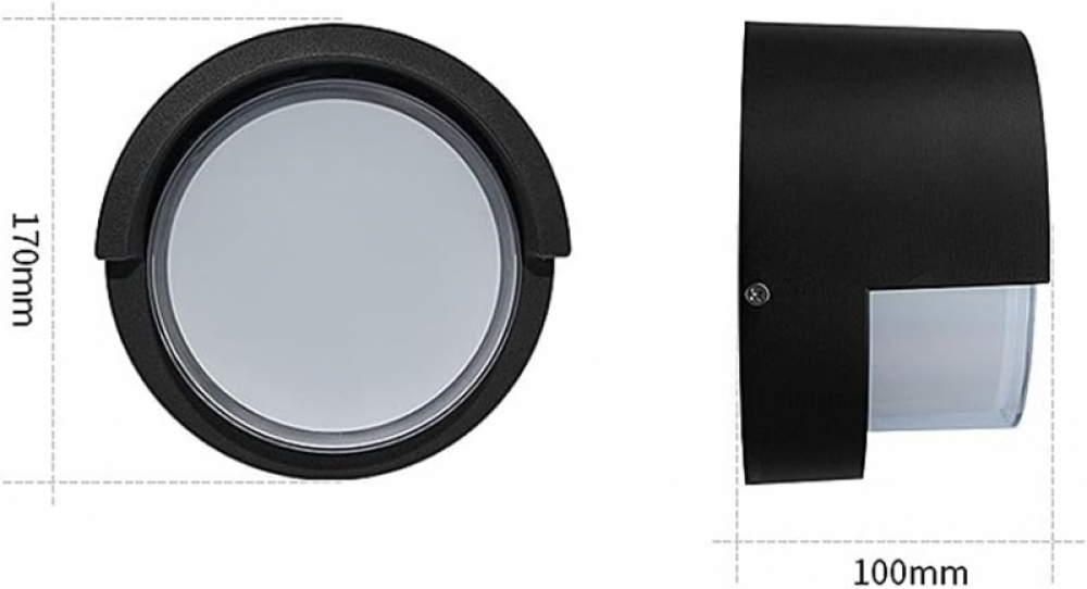 Wodoodporna lampa ścienna zewnętrzna, wpuszczana, do werandy, patio, ogrodu, balkonu (ciepłe światło 3000 K) - 5