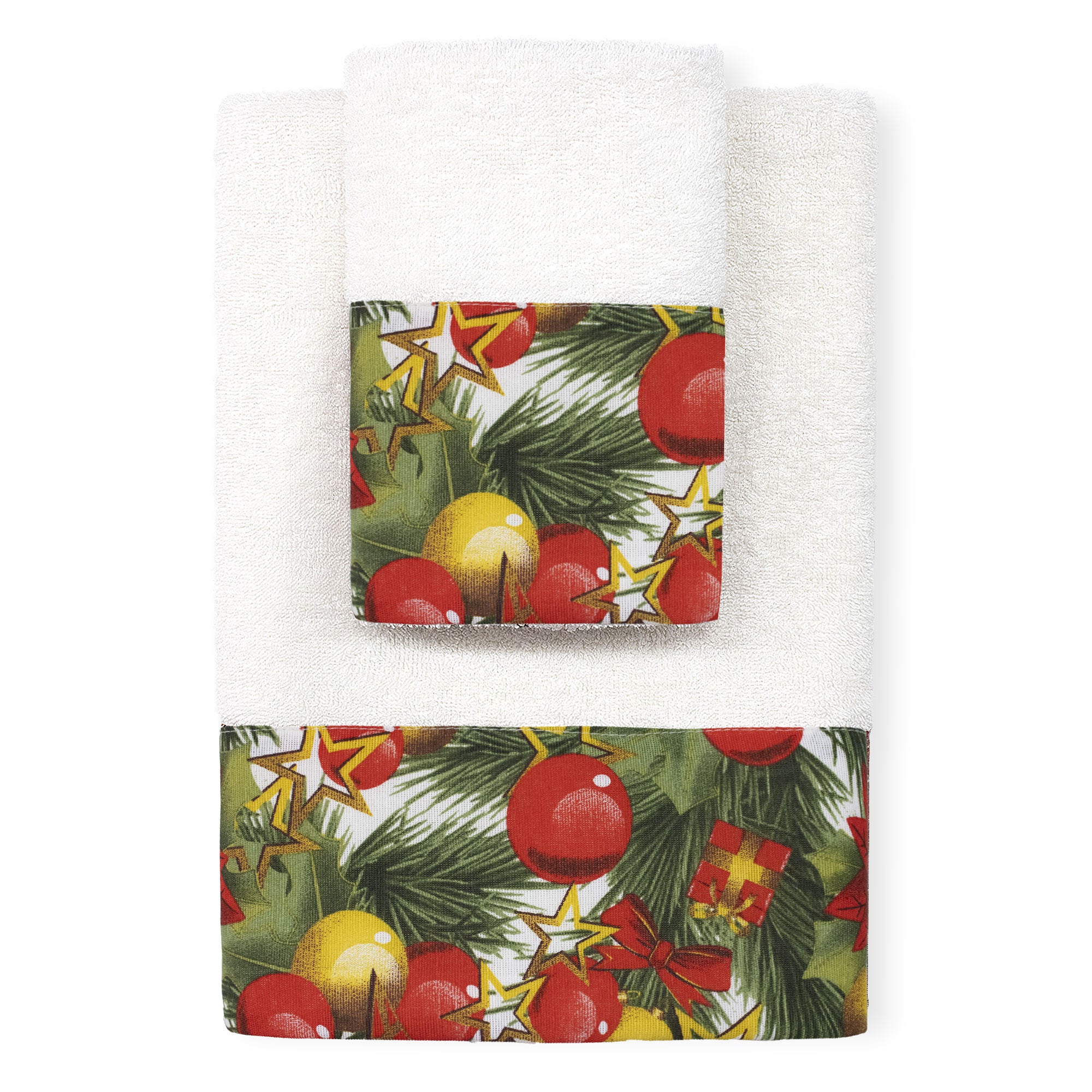 2 pezzi Set asciugamani da bagno di lusso con motivo fiocco