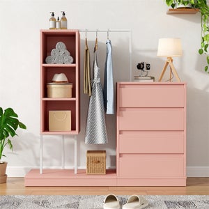 WELL HOME MOBILIARIO & DECORACIÓN Porte-manteau Enfant Half De 6 Cintres En Metal Blanc Et Bois 28 X 28 X 176 Cm 91794519