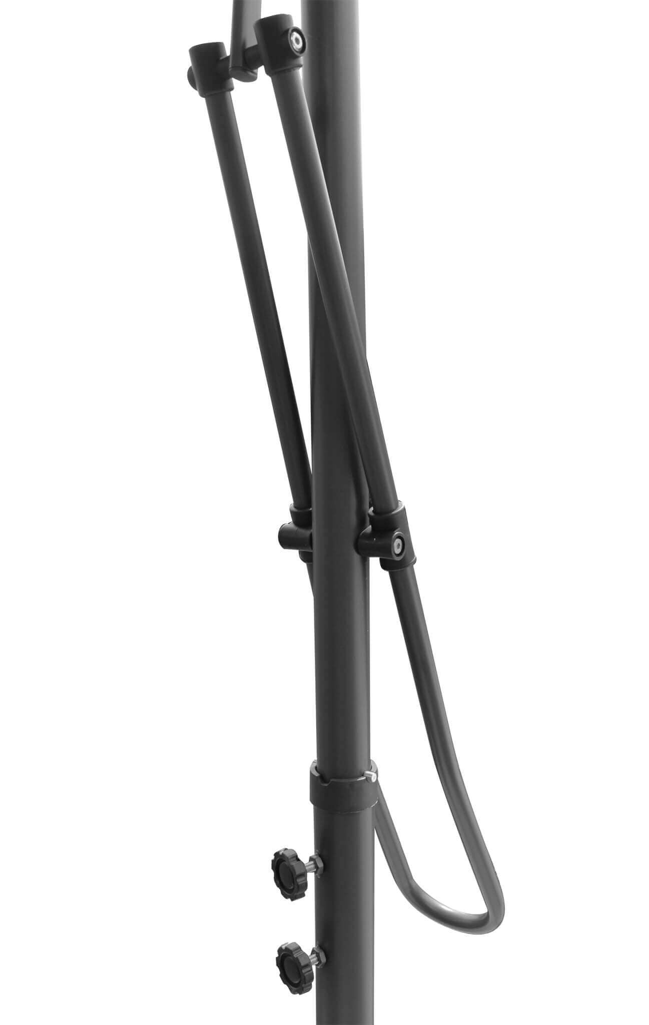 Parasol de jardin déporté Rectangulaire 2x3 avec toile de polyester Taupe mod. Zenith - 4