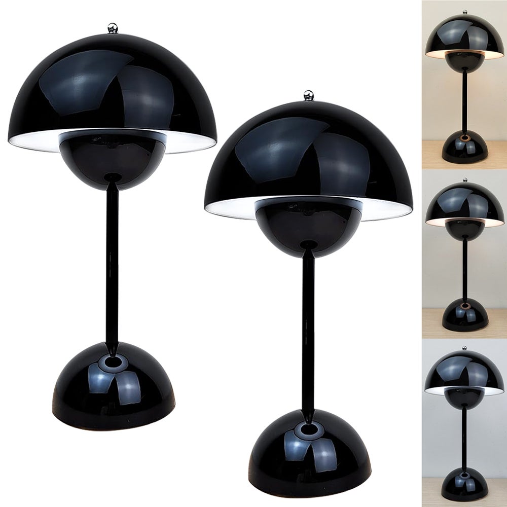2 Lampes De Table LED Sans Fil - Hauteur Réglable, 3 Couleurs, Batterie USB-C, étanches IP65