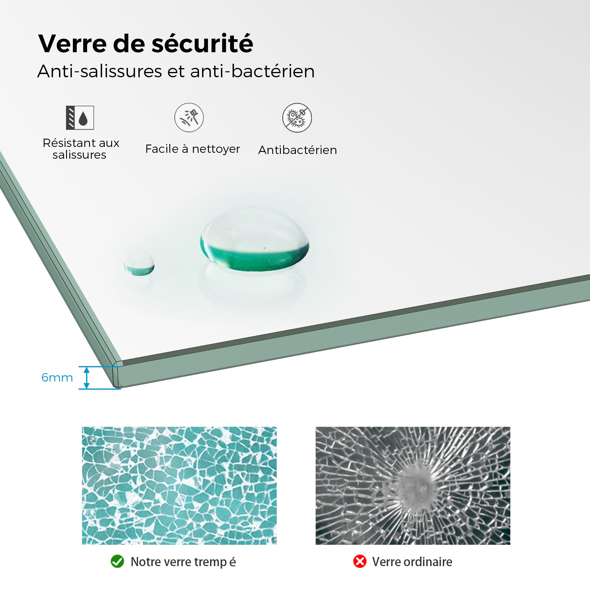 Heilmetz Pare baignoire Pivotant 3 Pièces de Verre pliable écran de baignoire 130x140cm(L*H) Transparent verre de sécurité ESG 6mm - 6