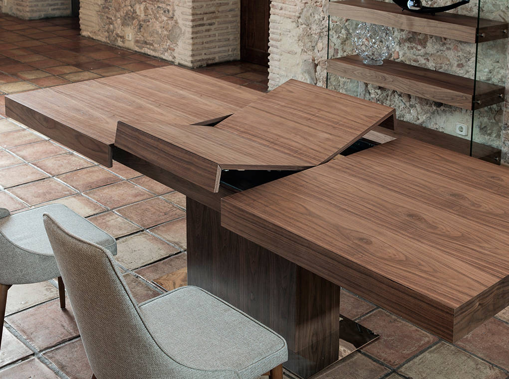 ANGEL CERDA Mesa comedor extensible rectangular nogal - 4