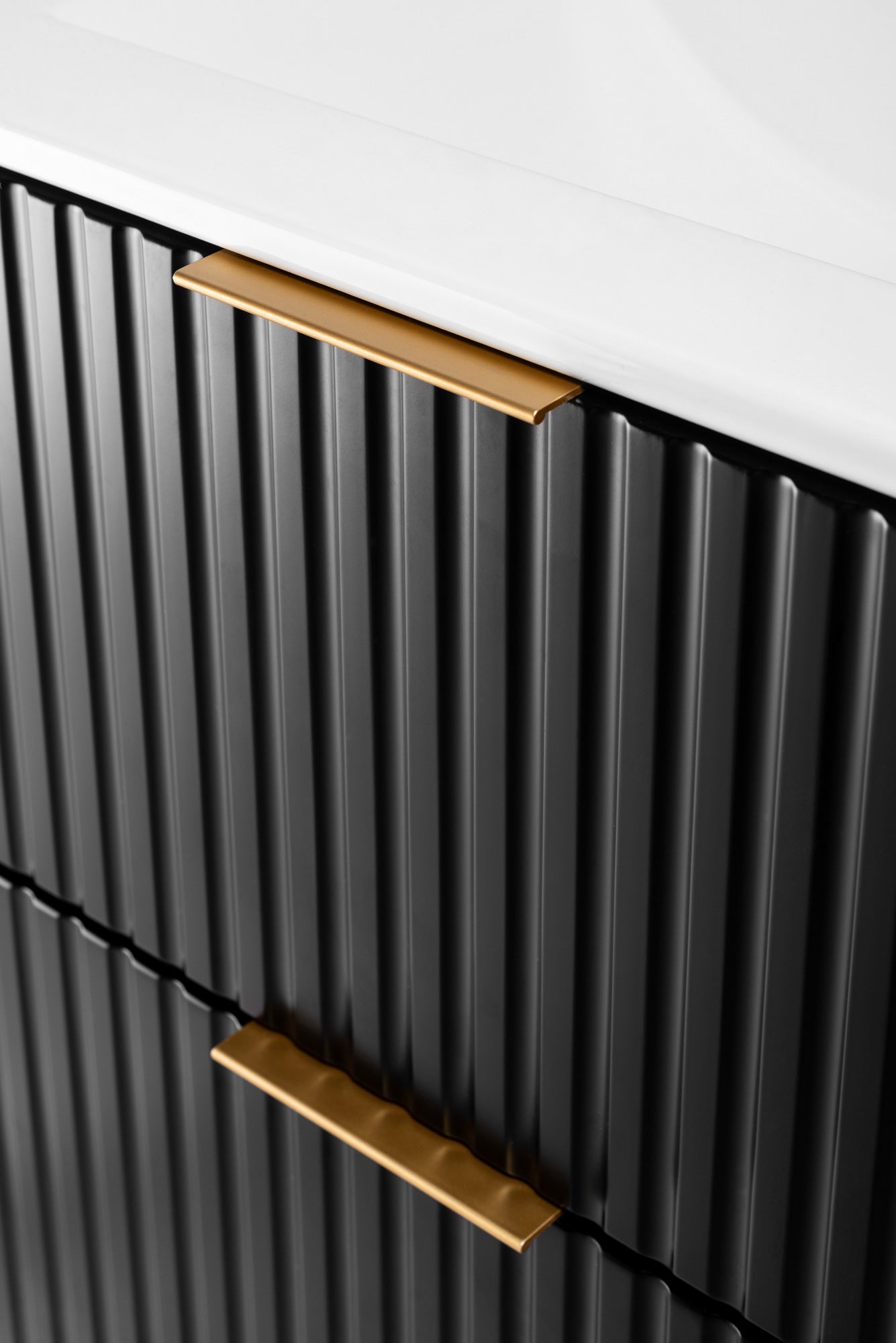 Meuble sous double vasque avec plan sur pieds FLOW noir 120 cm - 8