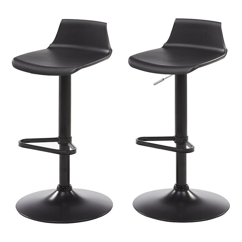 Komplet 2 stołków barowych CALAS - Polipropylen - Kolor czarny