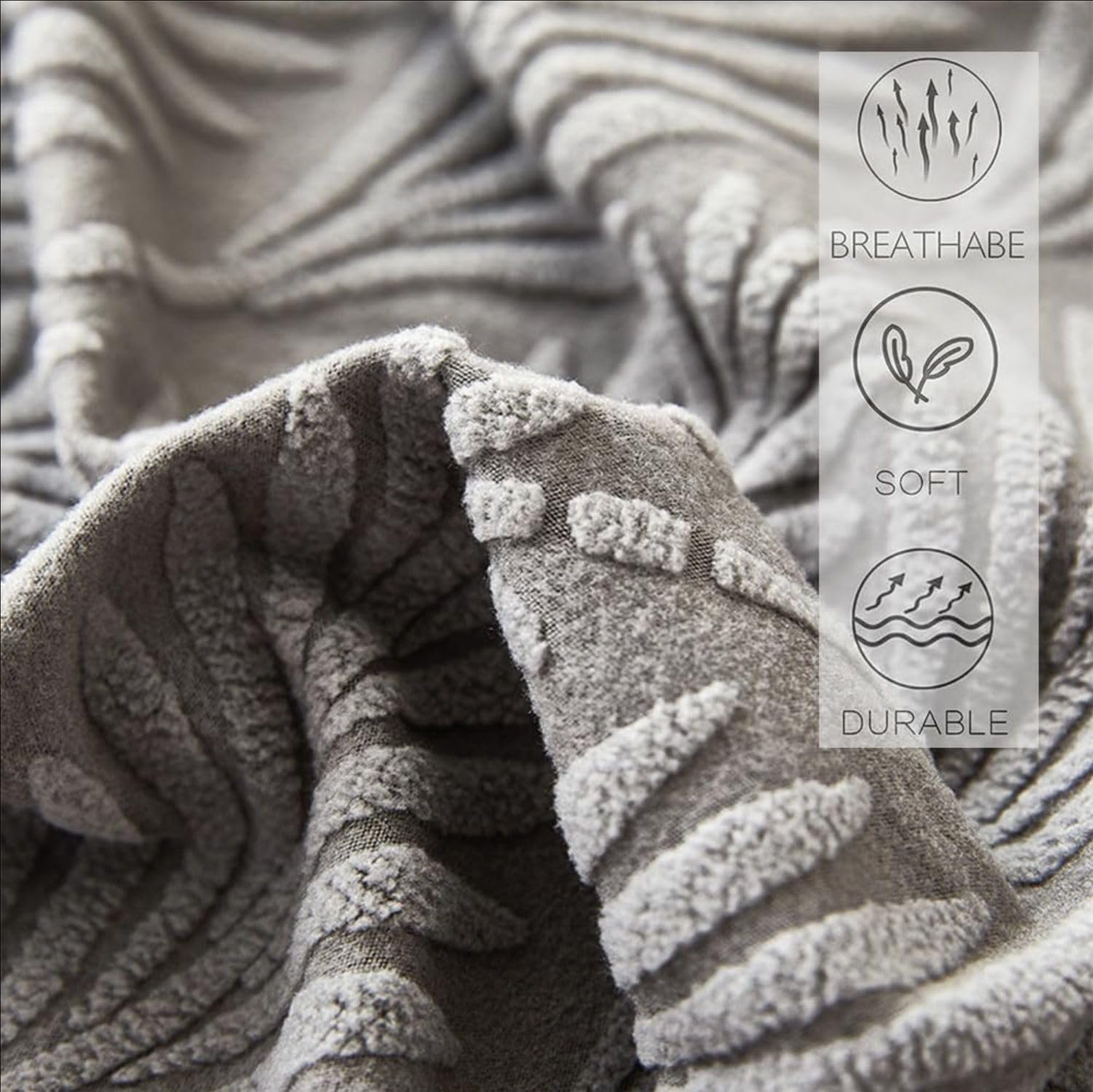 Copritestata (180 cm, grigio scuro), elasticizzata, lavabile, per letto matrimoniale, velluto quattro stagioni, ideale per la decorazione della camera - 2