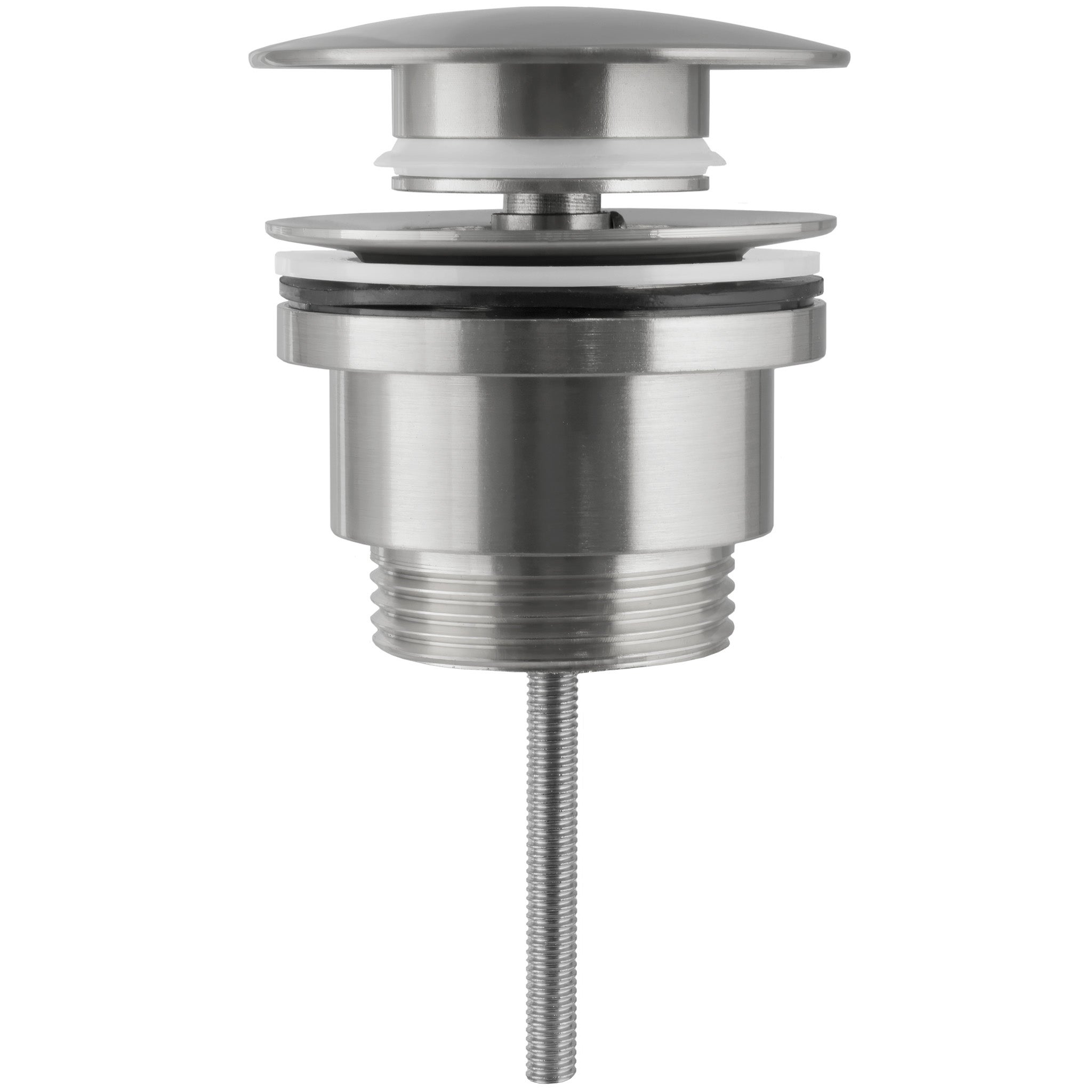 Valaz Robinet clic-clac pour lavabo rond ou bidet, acier brossé - 2