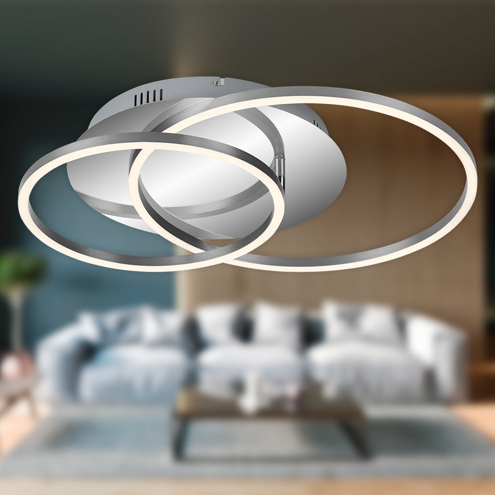 Plafonnier LED BRILONER LEUCHTEN FRAME, 40 W, 3200 lm, IP20, chrome-alu, métal-plastique, intensité lumineuse variable, 51,5 x 39,5 x 8 cm - 8