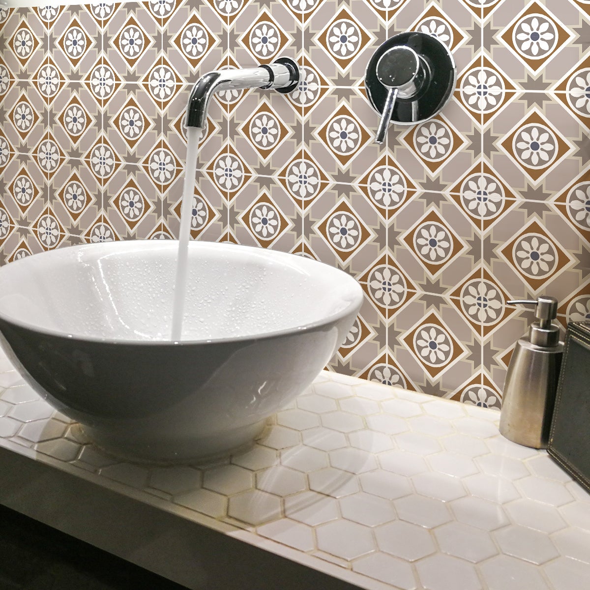 9 adesivi piastrelle di cemento azulejos mataro - Sticker adesivo - adesivi murali - 9stickers15x15cm - 3