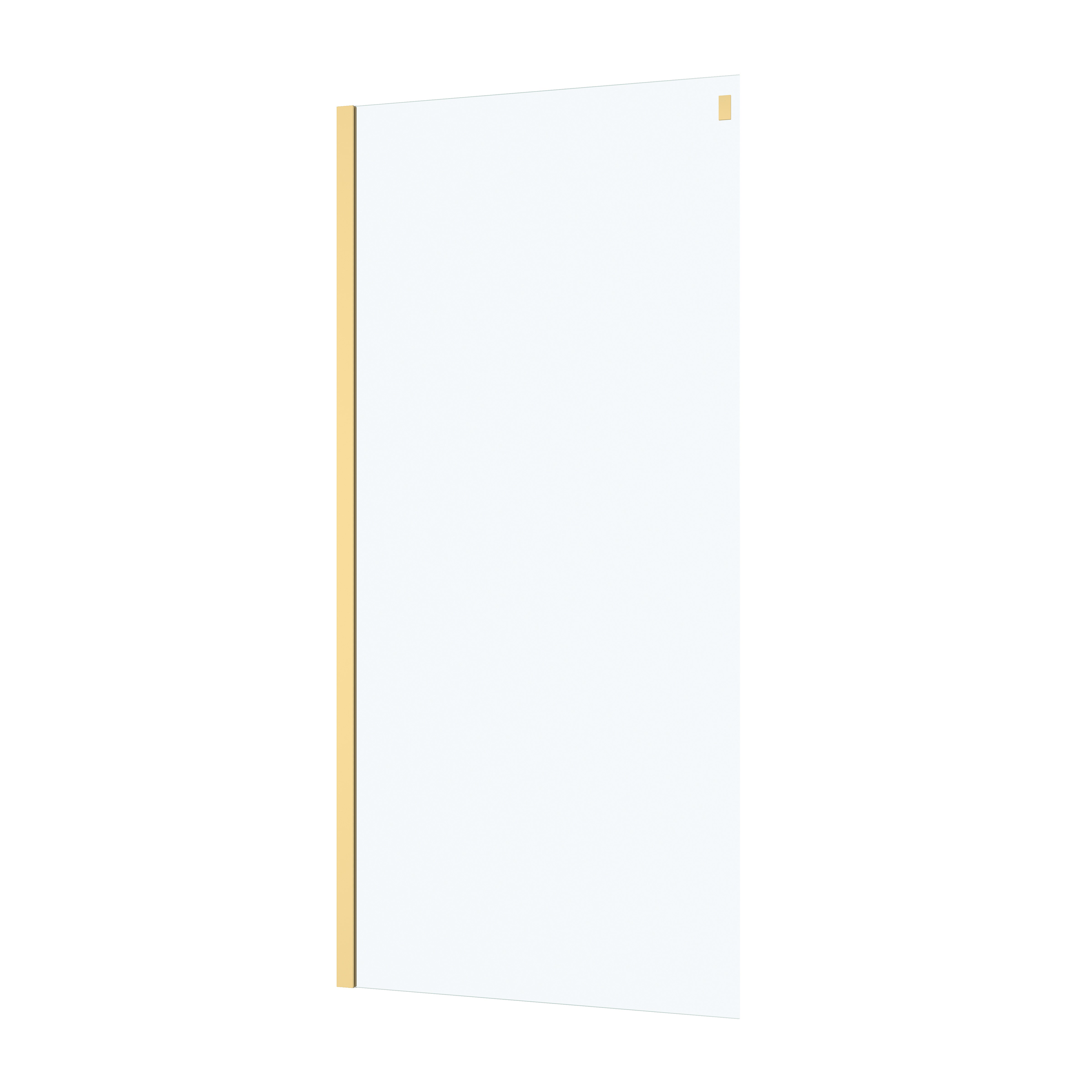 Mampara Lateral fija 90x200cm - Oro Dorado Cepillado - Vidrio Templado 6mm - 3