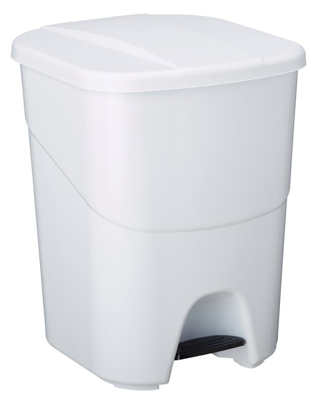 M-Home Poubelle à Pédale 40L JIVE Argentée - Poubelle Cuisine Design Plastique