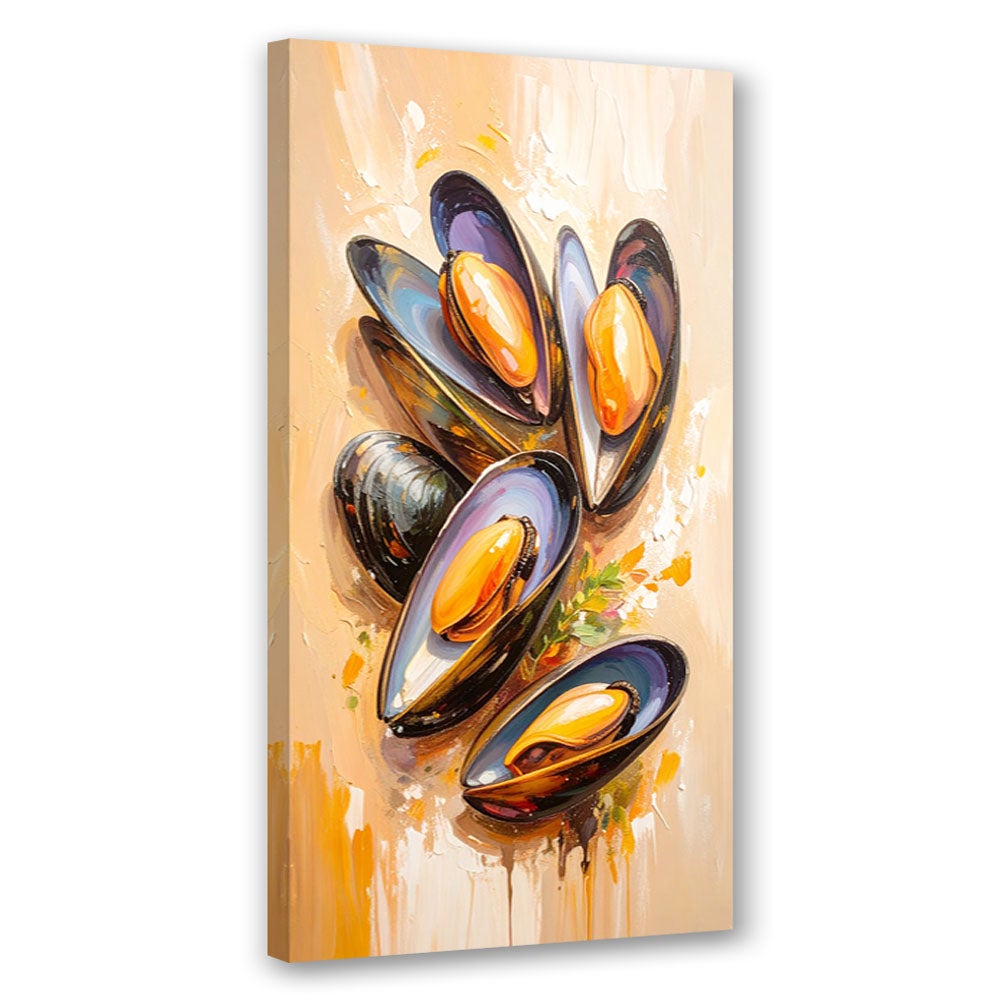 Obraz do kuchni baru restauracji małże owoce morza sushi 60x120