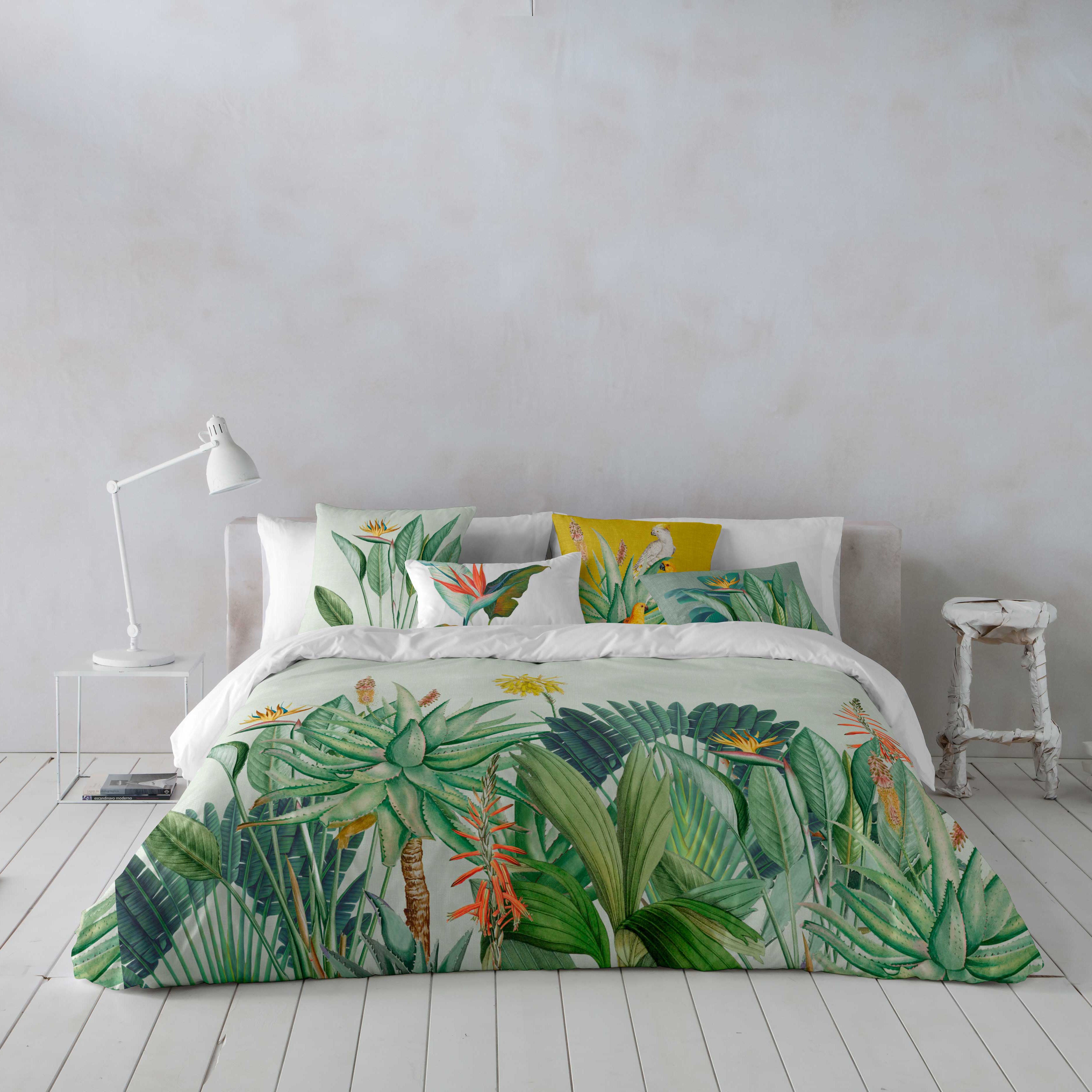 Icehome - funda nórdica estampada cama 135 - algodón extrasuave - incluye 1 o 2 fundas de almohada - sania