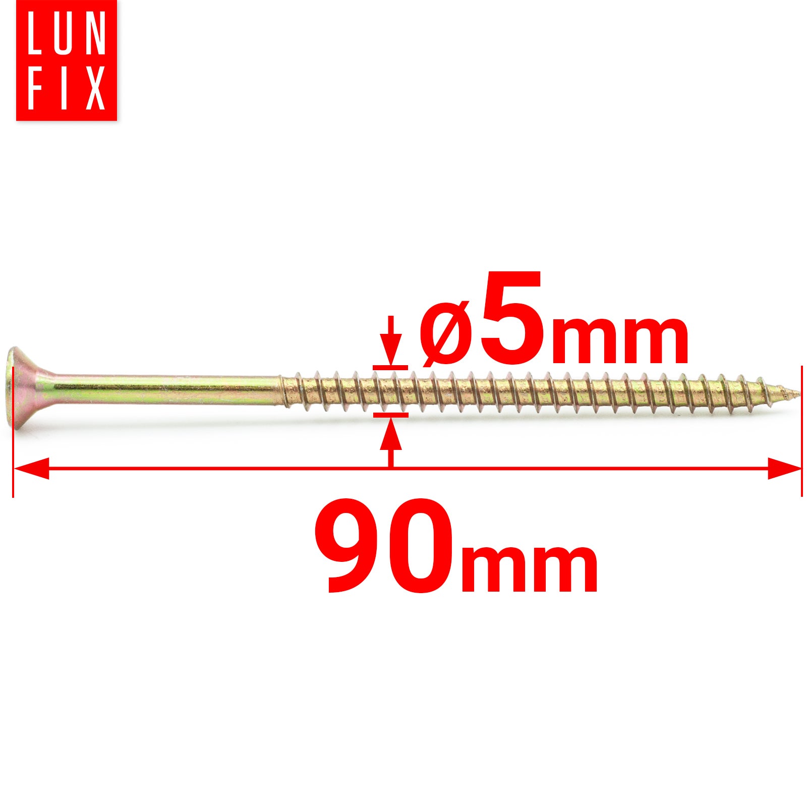 Wkręty do drewna uniwersalne 5x90mm 200szt. - 2