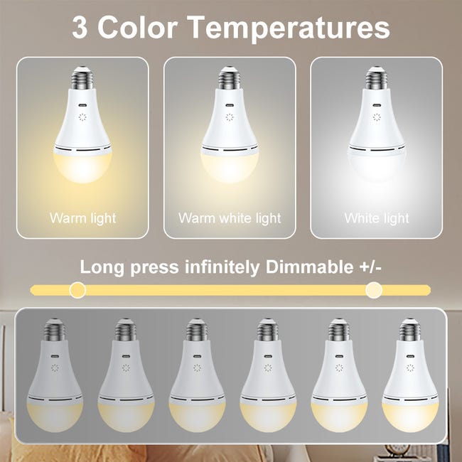 Tectake 2 Lampade Da Tavolo LED 14W Pieghevoli – Temperatura 2000-6500K, 4 Modalità E 5 Livelli, Porta USB Per Ricarica