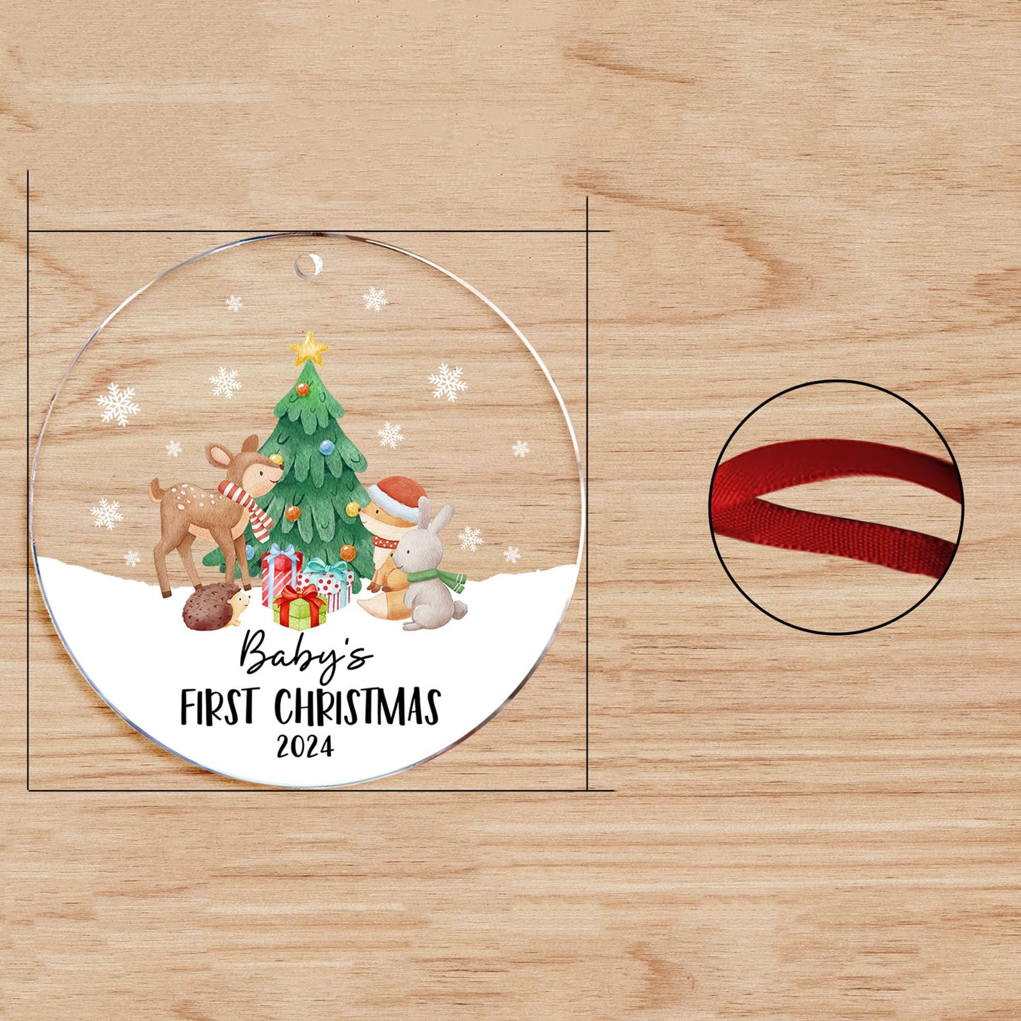 Decorazioni per l'albero di Natale per la casa Ciondolo decorativo in acrilico 8 cm - 2