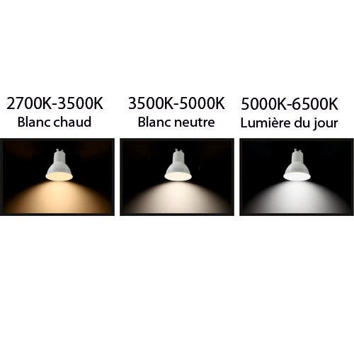 Lot de 2 ampoules LED GU10 36° 5W 345Lm 3000K - garantie 5 ans - 3