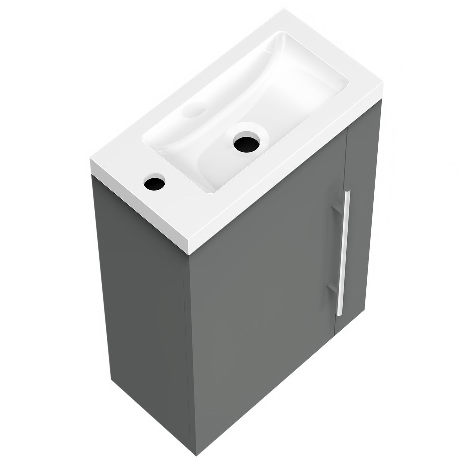 Meuble lave-mains l.44 x H.60 x P.23 Anthracite, Ocean - 3